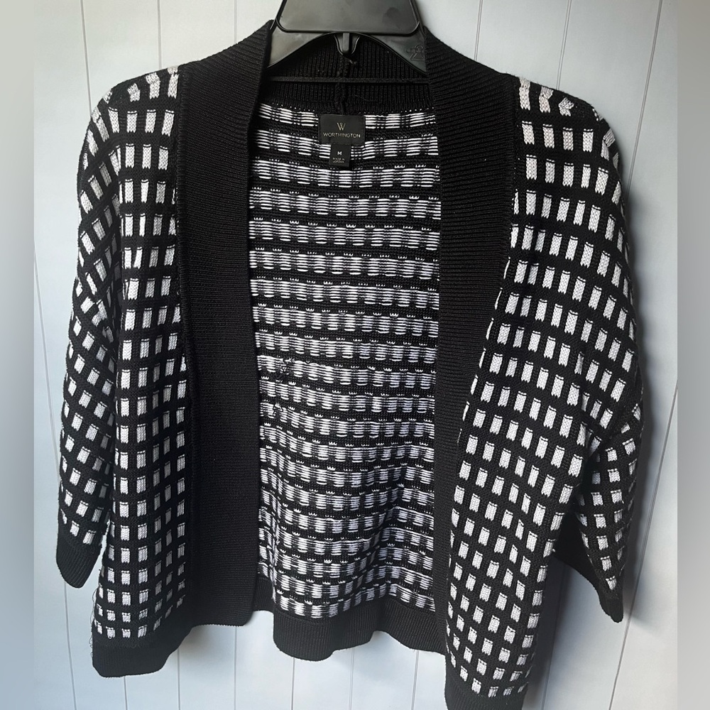 🛍️ Worthington Knit Cardigan Short Sleeve Open-Front